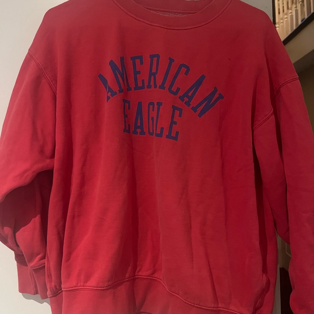 American Eagle Outfitters Red Crewneck Sweater